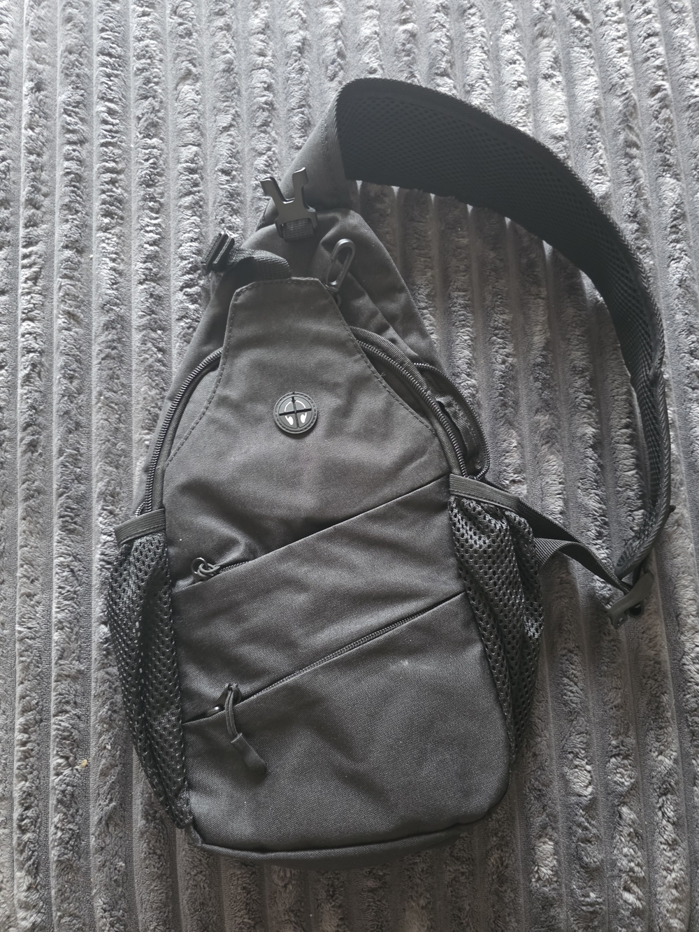 Men's Black Crossbody Sling Bag - Casual Everyday Carry